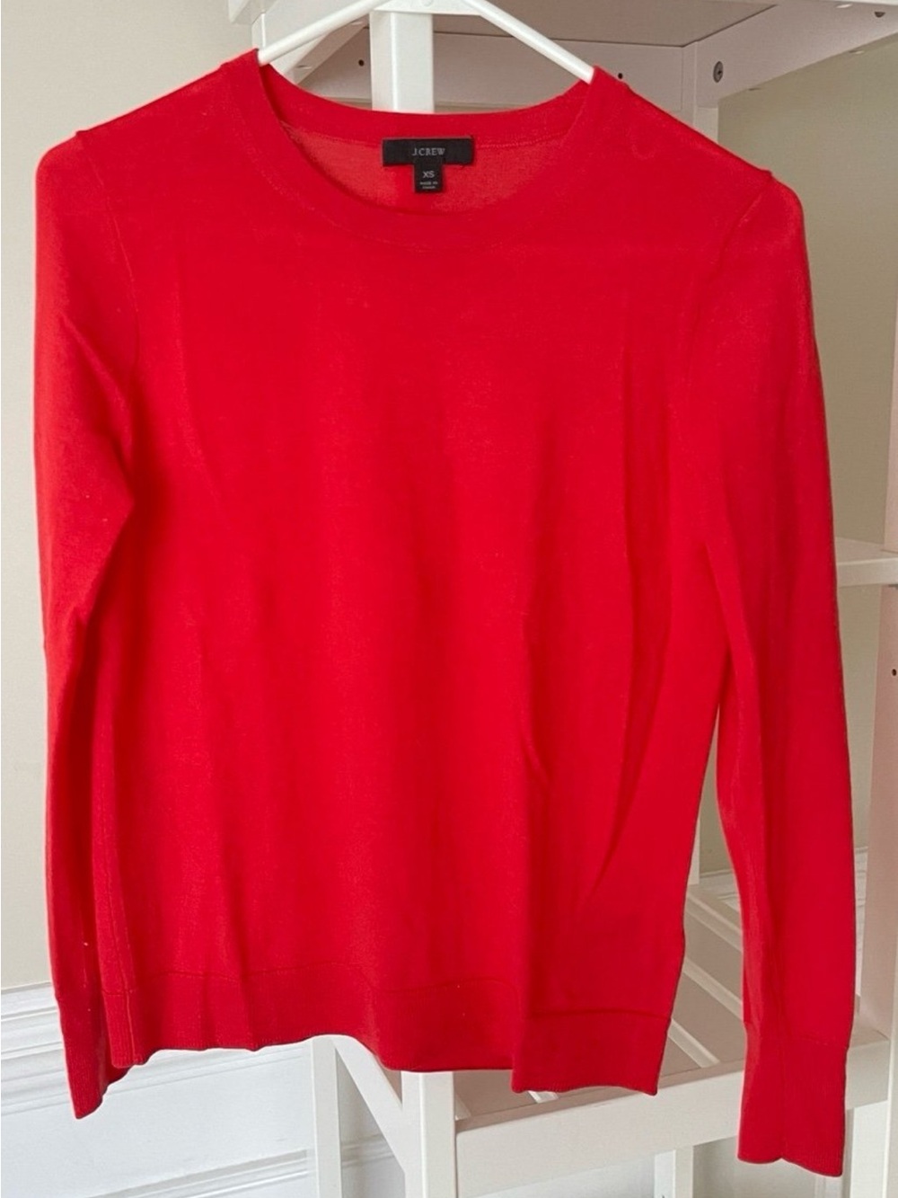 J. Crew Men's Bright Red Crewneck Sweater